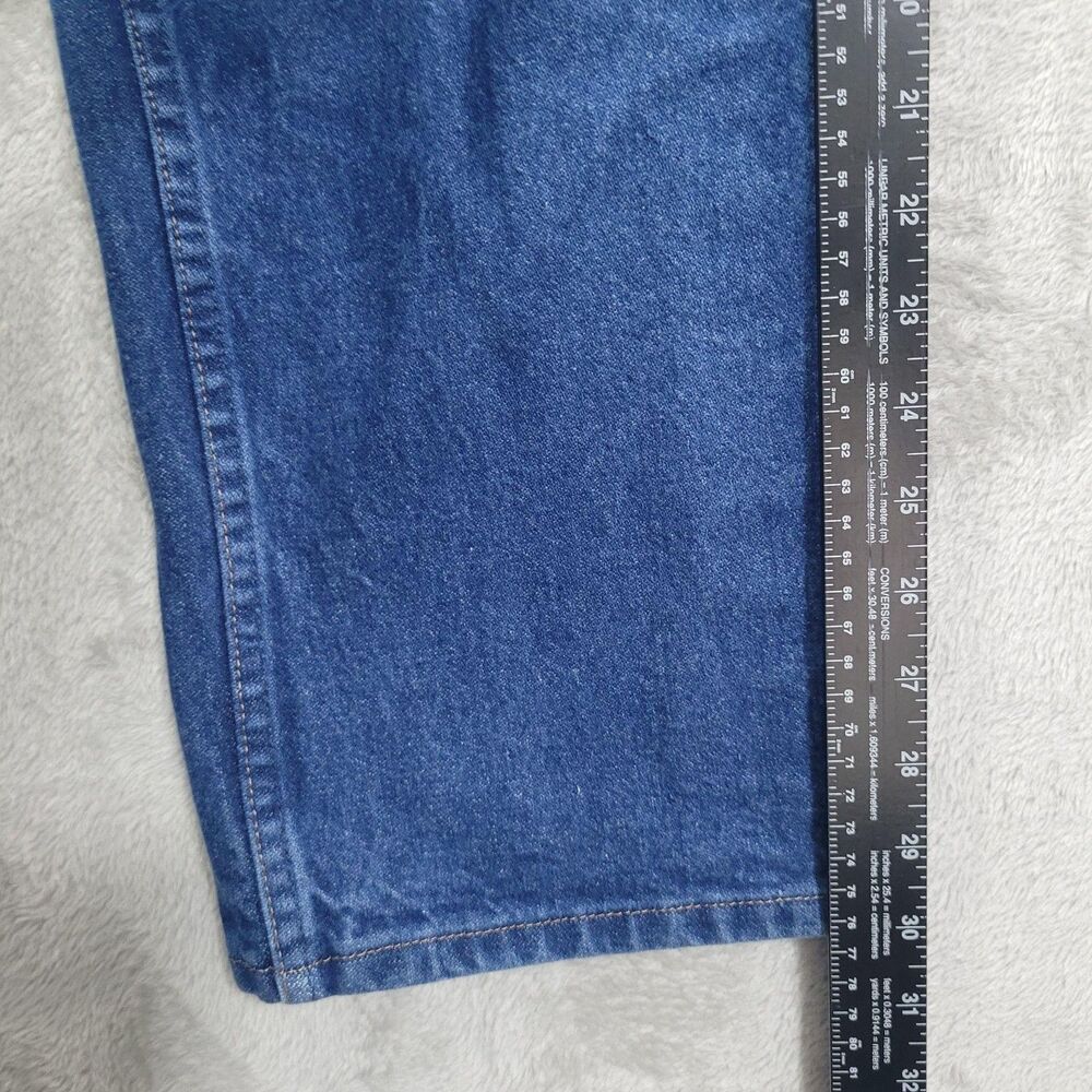 Wrangler Cowboy Cut Jeans Mens 42x30 Blue Med Wash Regular Taper Denim 13MWZPW - Picture 8 of 11